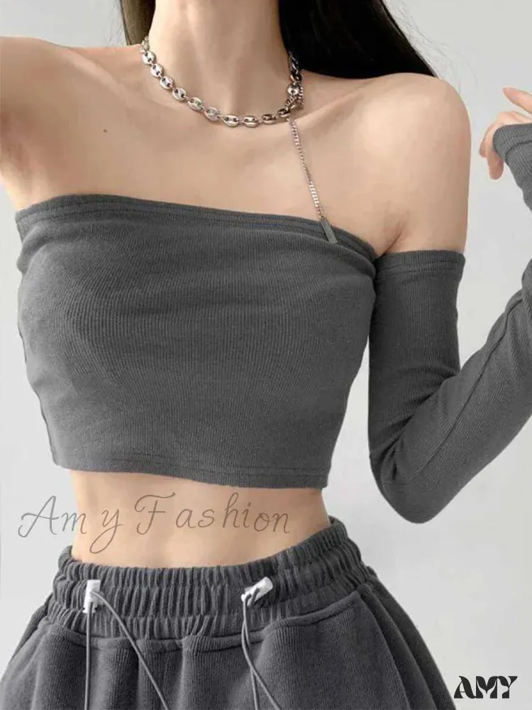 AMY - Streetwear Sexy Camis Tube Summer Skinny Harajuku Crop Top