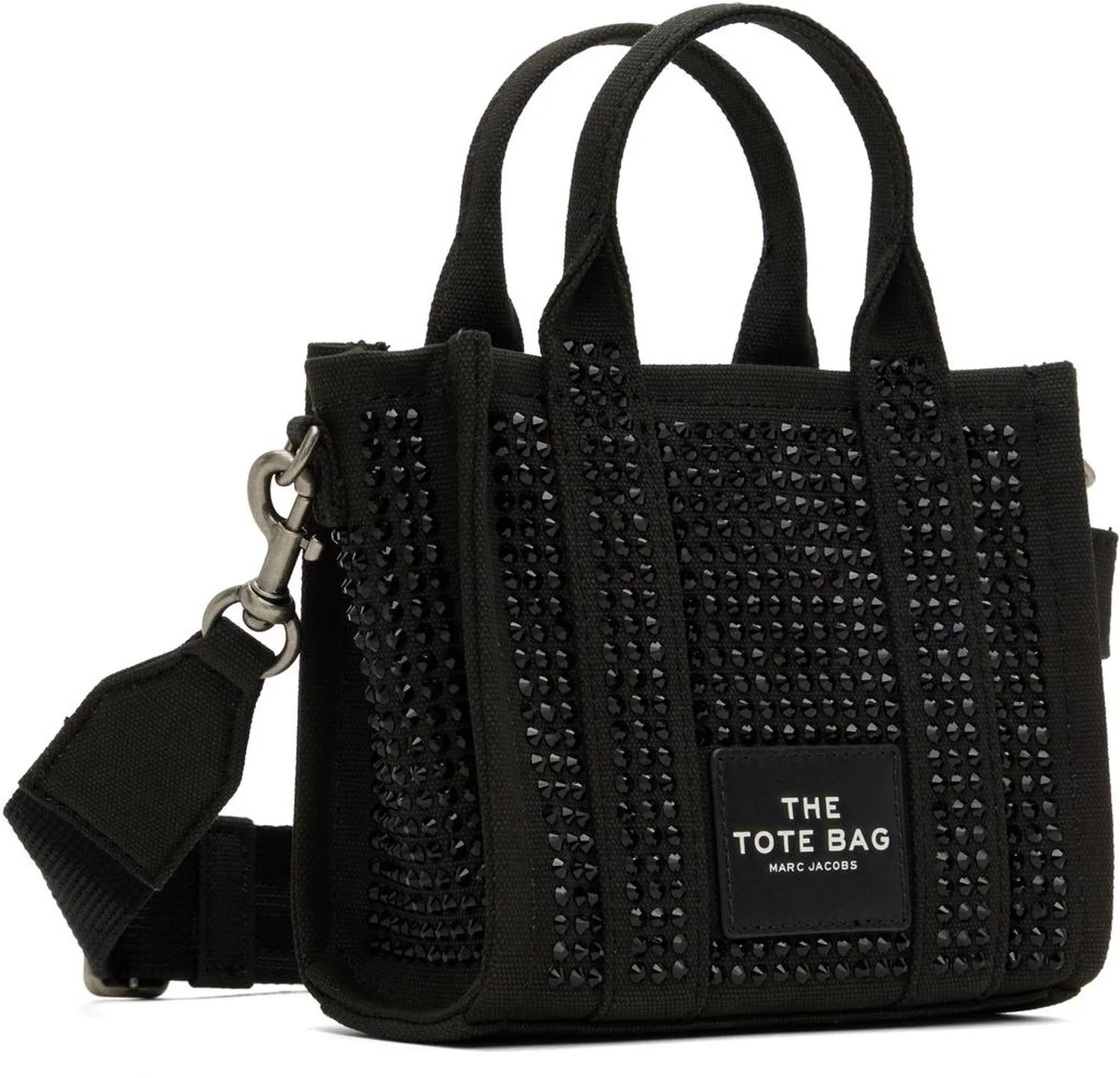 Black 'The Crystal Canvas Crossbody' Tote