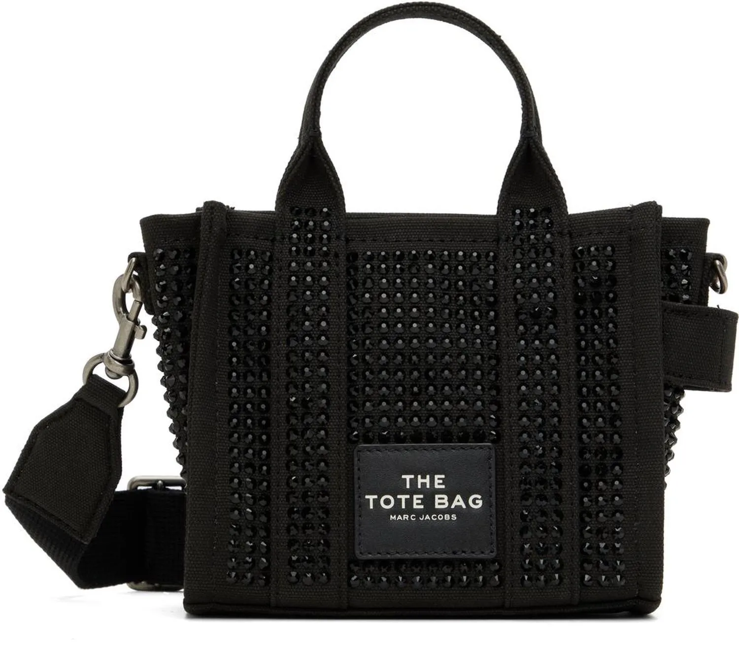 Black 'The Crystal Canvas Crossbody' Tote