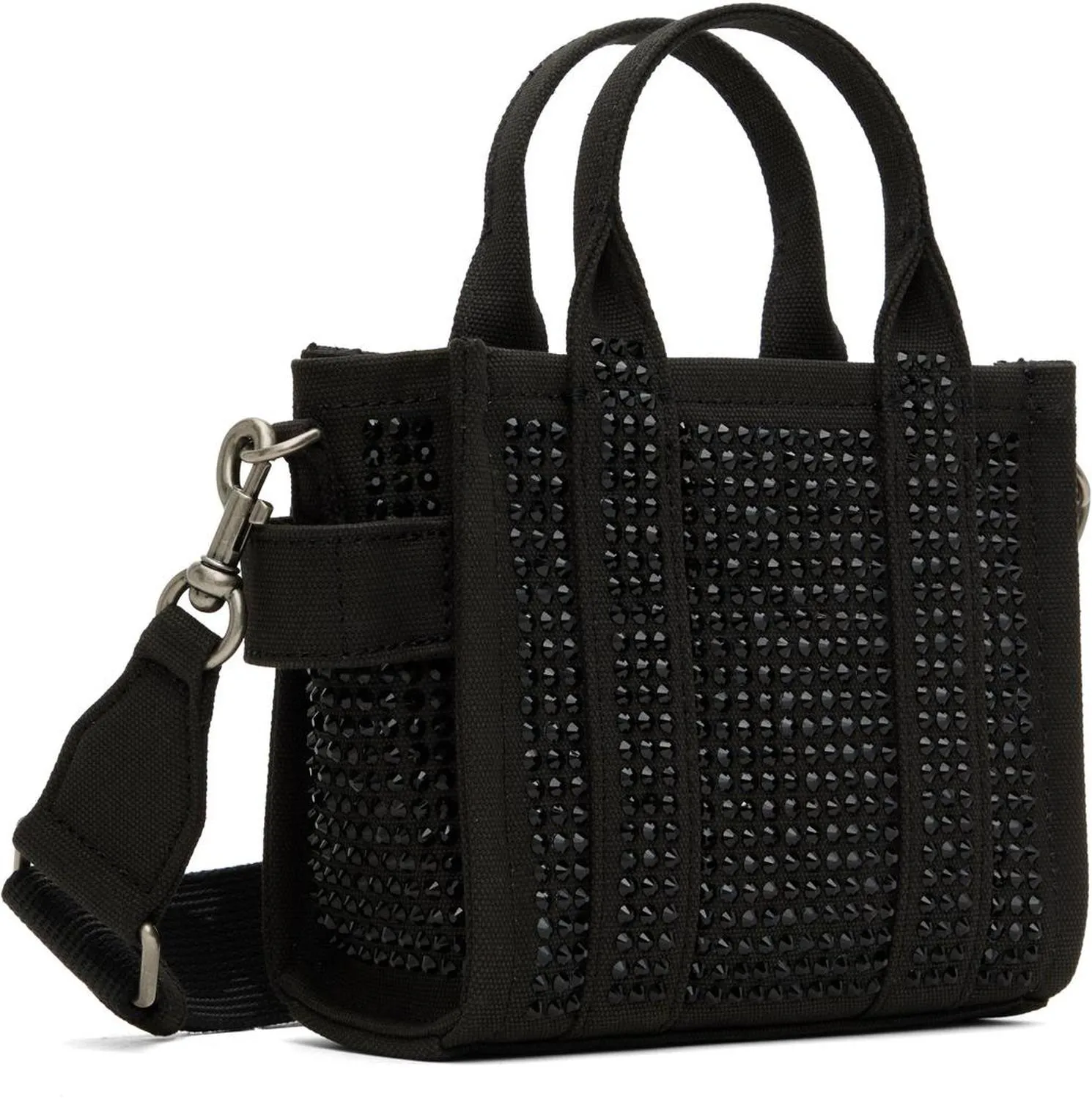 Black 'The Crystal Canvas Crossbody' Tote