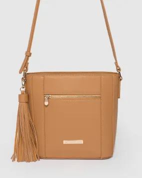 Caramel Tilly Tassel Crossbody Bag