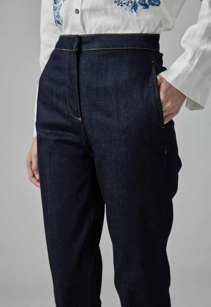 Choice Straight Legs Basic Denim Trousers Denim Blue