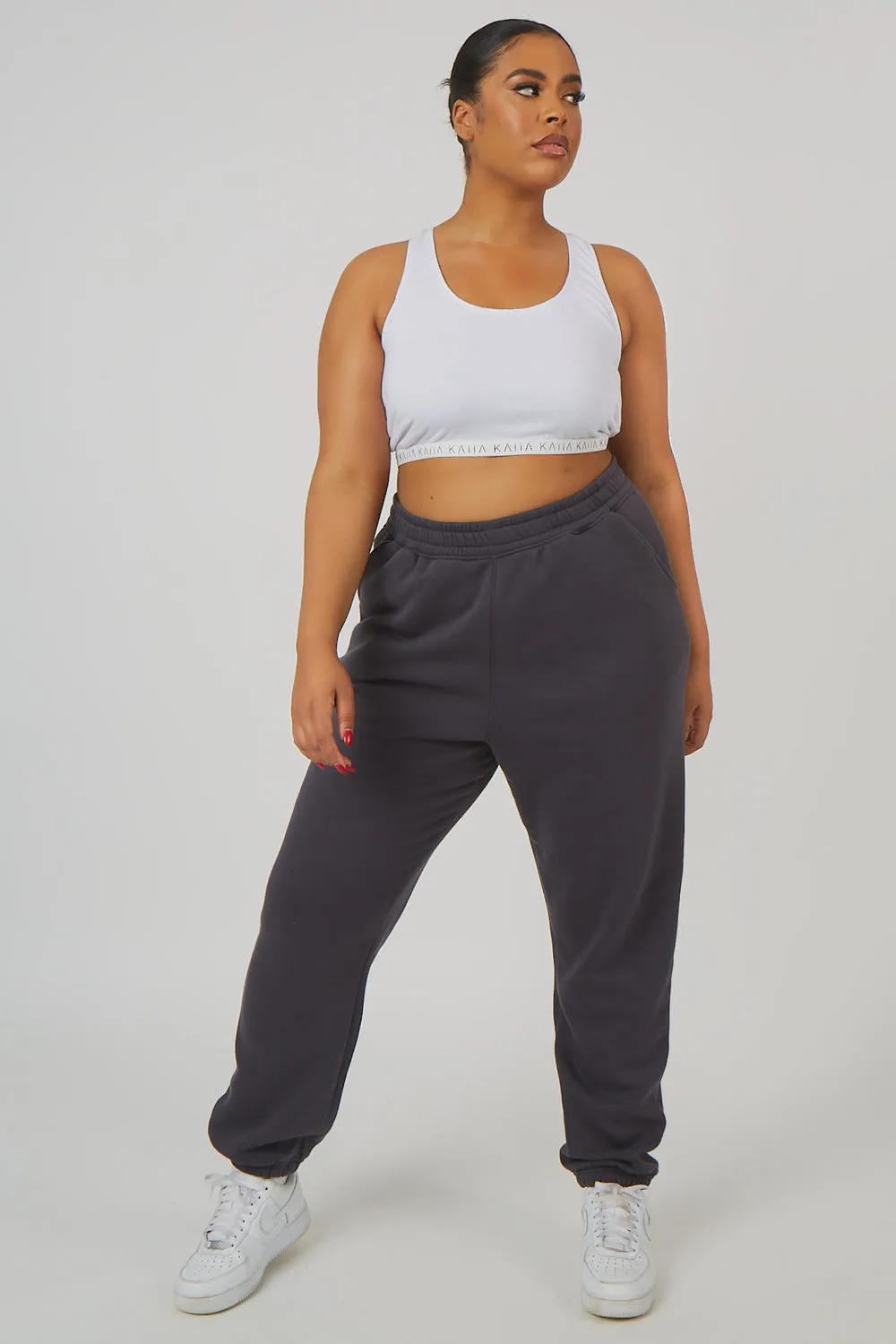 Curve 90S Oversized Joggers Dark Grey