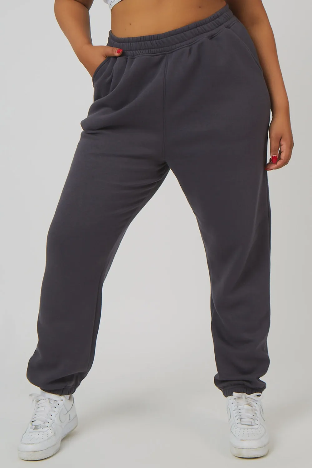 Curve 90S Oversized Joggers Dark Grey