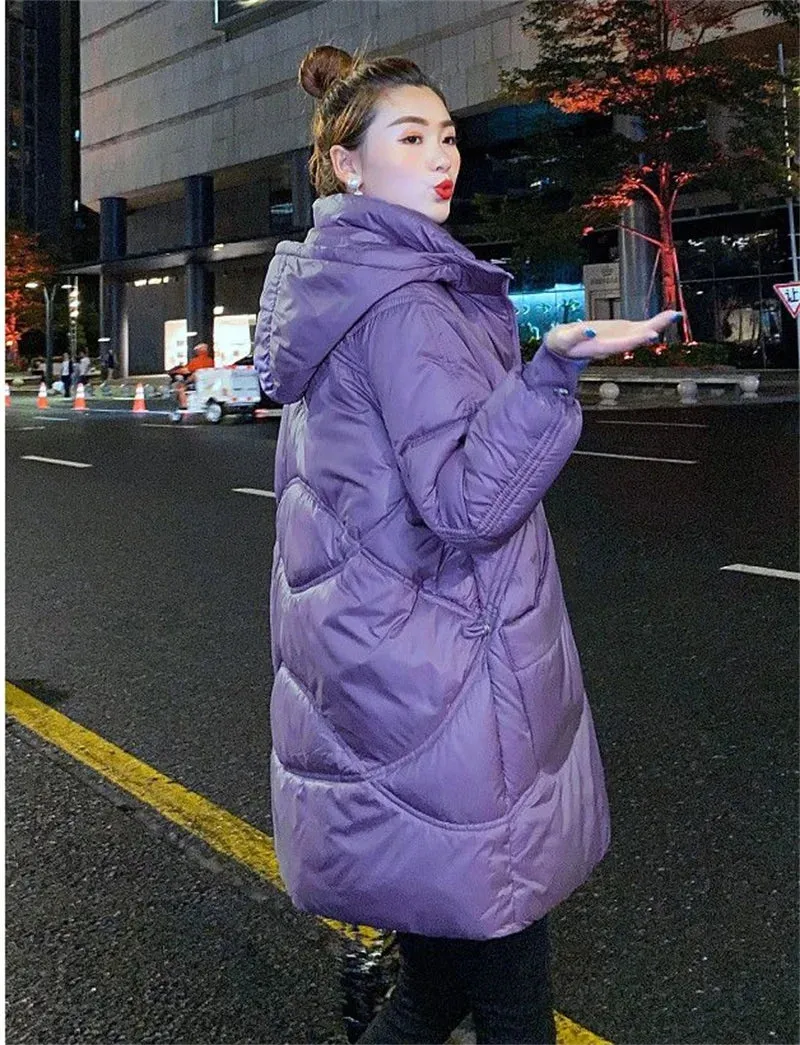 Down Cotton-Padded Jacket Women's Parkas 2025 New Coat Loose Bread Clothes Long Ins Outerwear Female Wild Western-Style Overcoat