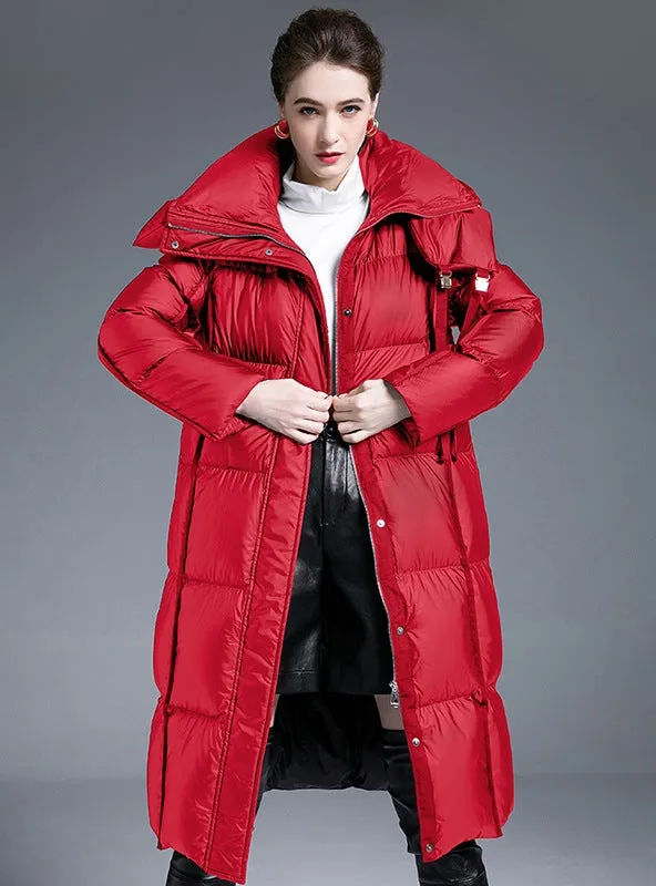 Extended Thick Loose Coat Down Jacket