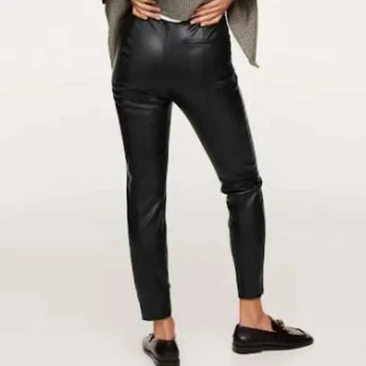 Faux Leather Skinny Trousers