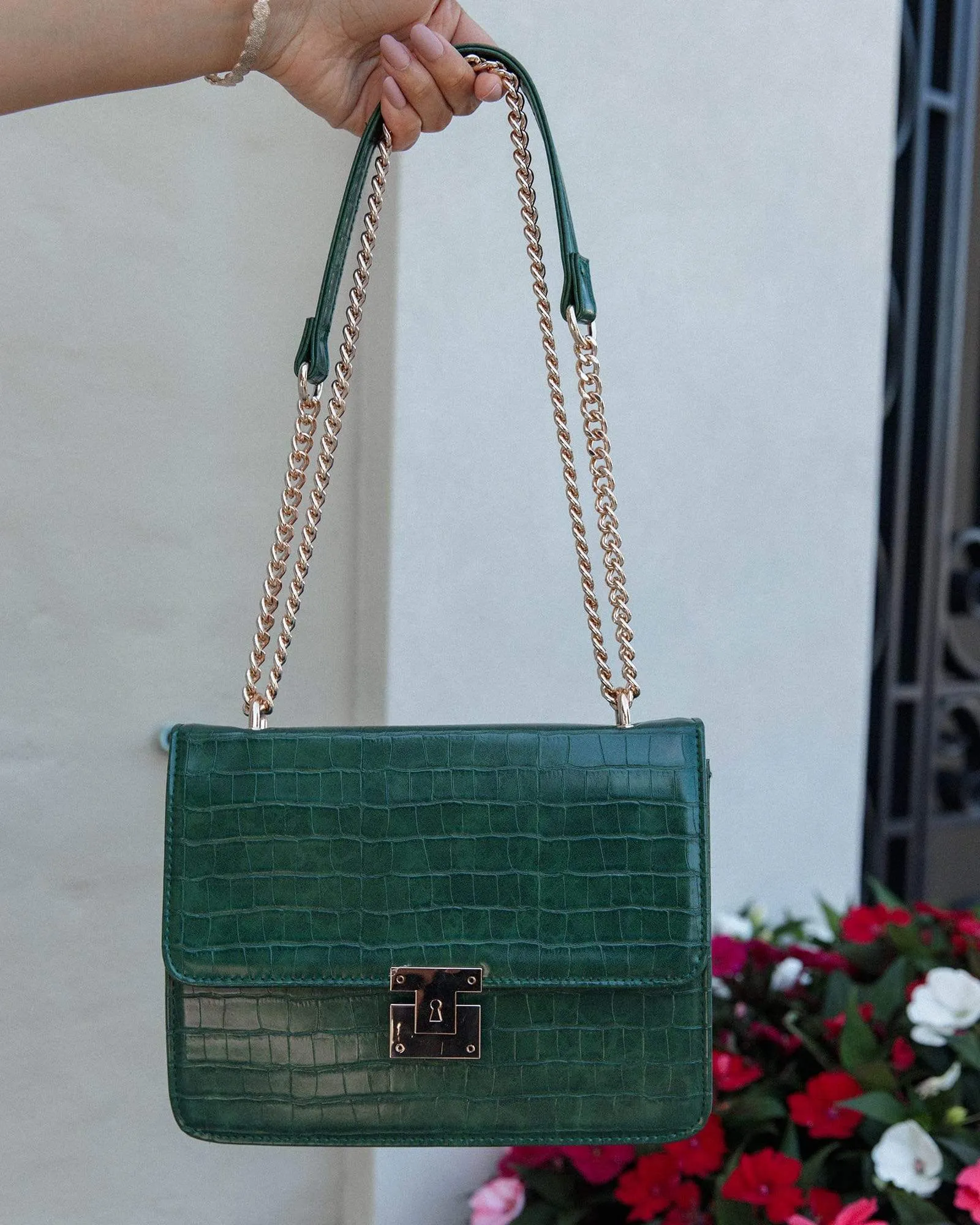 Green Chrissy Crossbody Bag