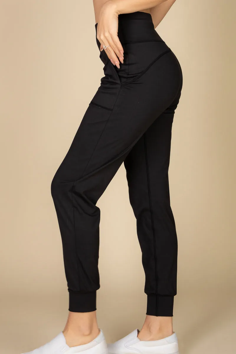 High Waisted Wide Waistband Joggers