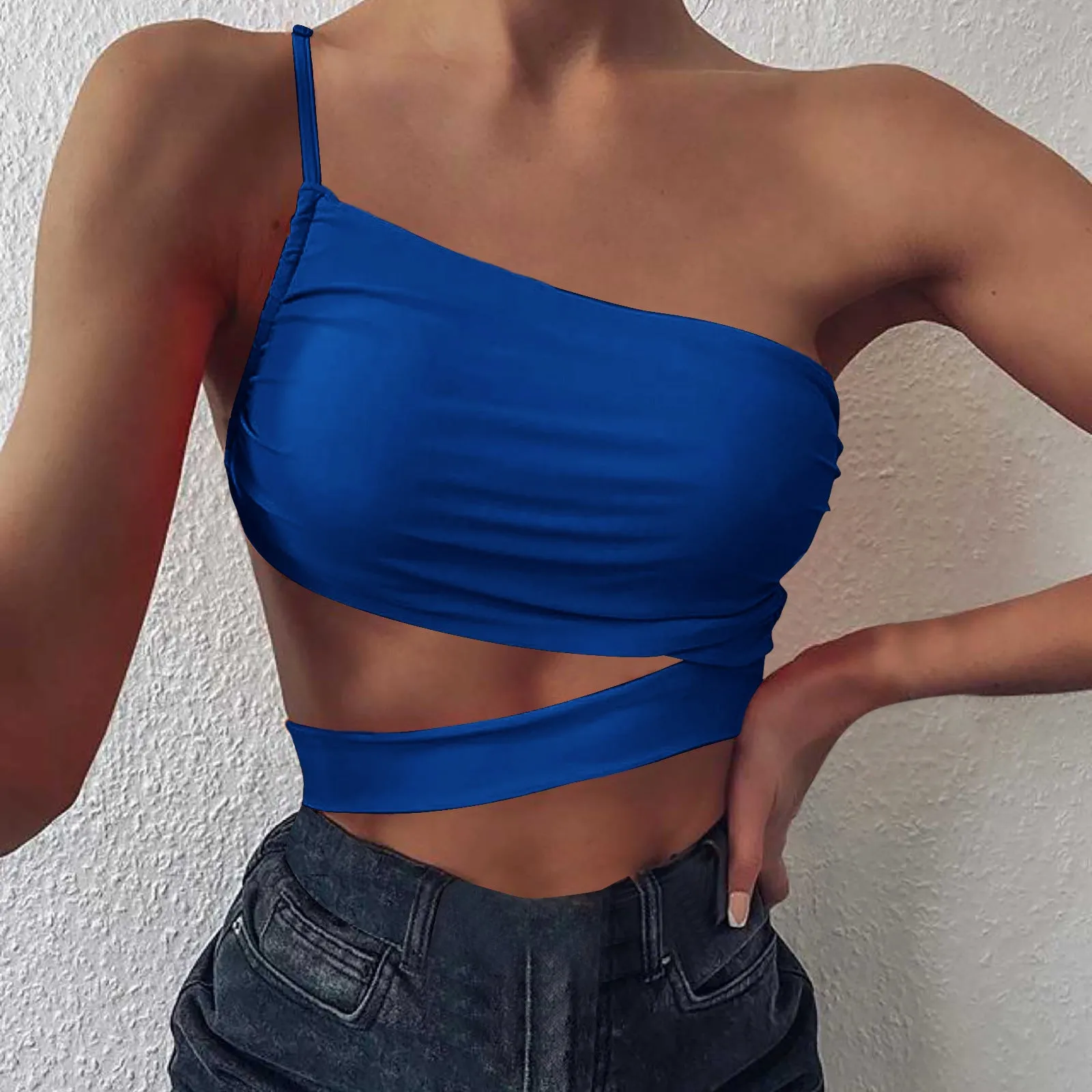 Irregular Design Sexy Chest-Wrapped Women Tops Wholesale Crop Tops