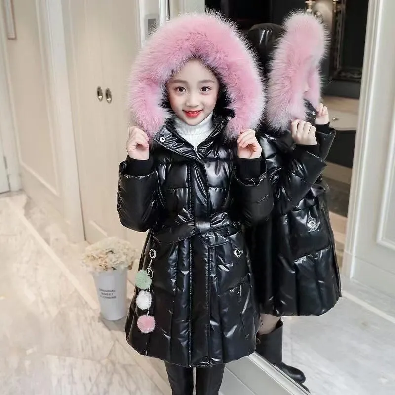 Kid Girls Down Padded Jacket Thickness Coats Children Winter Autumn Outerwear - GPJ2786