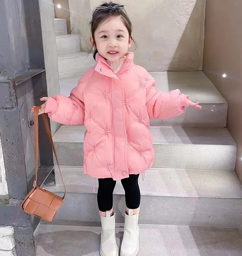 Kid Girls Padded Jacket Thickness Warm Coats Children Winter Autumn Outerwear - GPJ2787