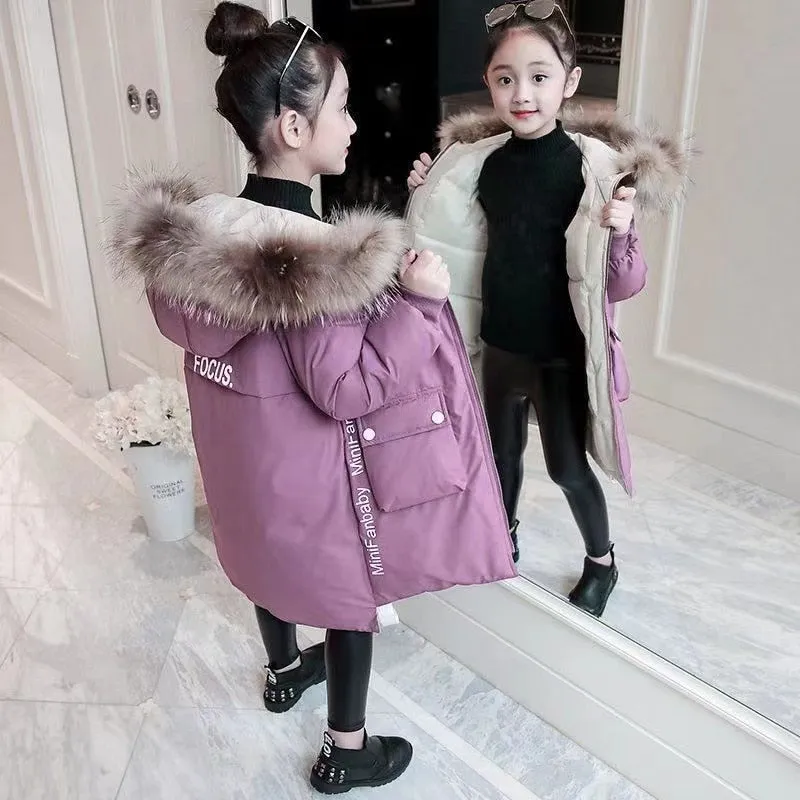 Kids Girls Down Padded Jacket Thickness Coats Winter Autumn Fashion Outerwear - GPJ2784