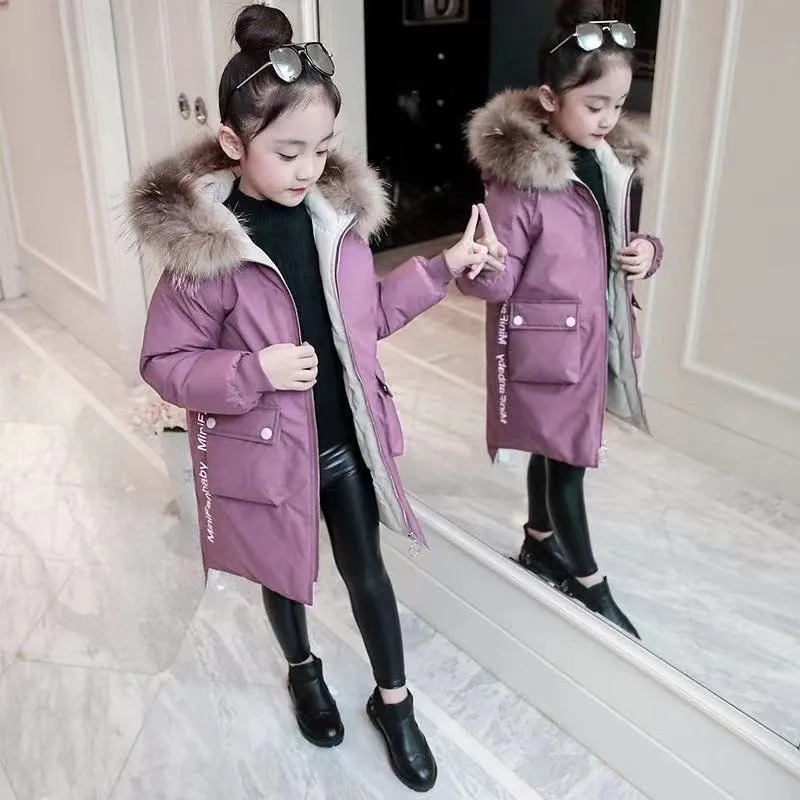 Kids Girls Down Padded Jacket Thickness Coats Winter Autumn Fashion Outerwear - GPJ2784