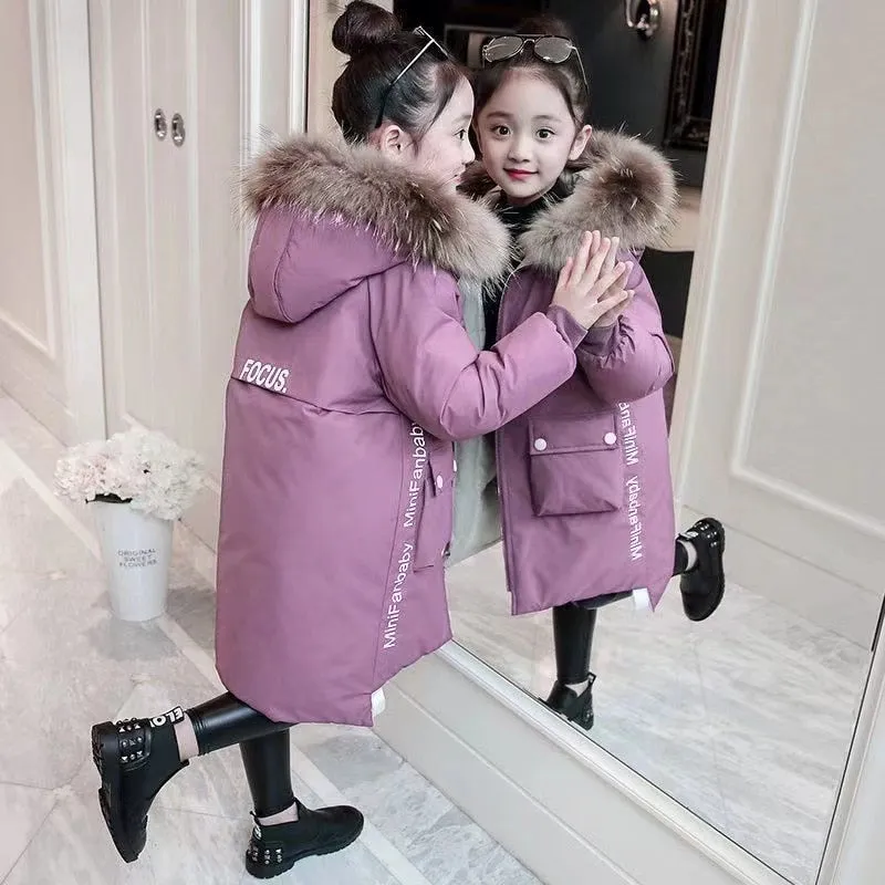 Kids Girls Down Padded Jacket Thickness Coats Winter Autumn Fashion Outerwear - GPJ2784