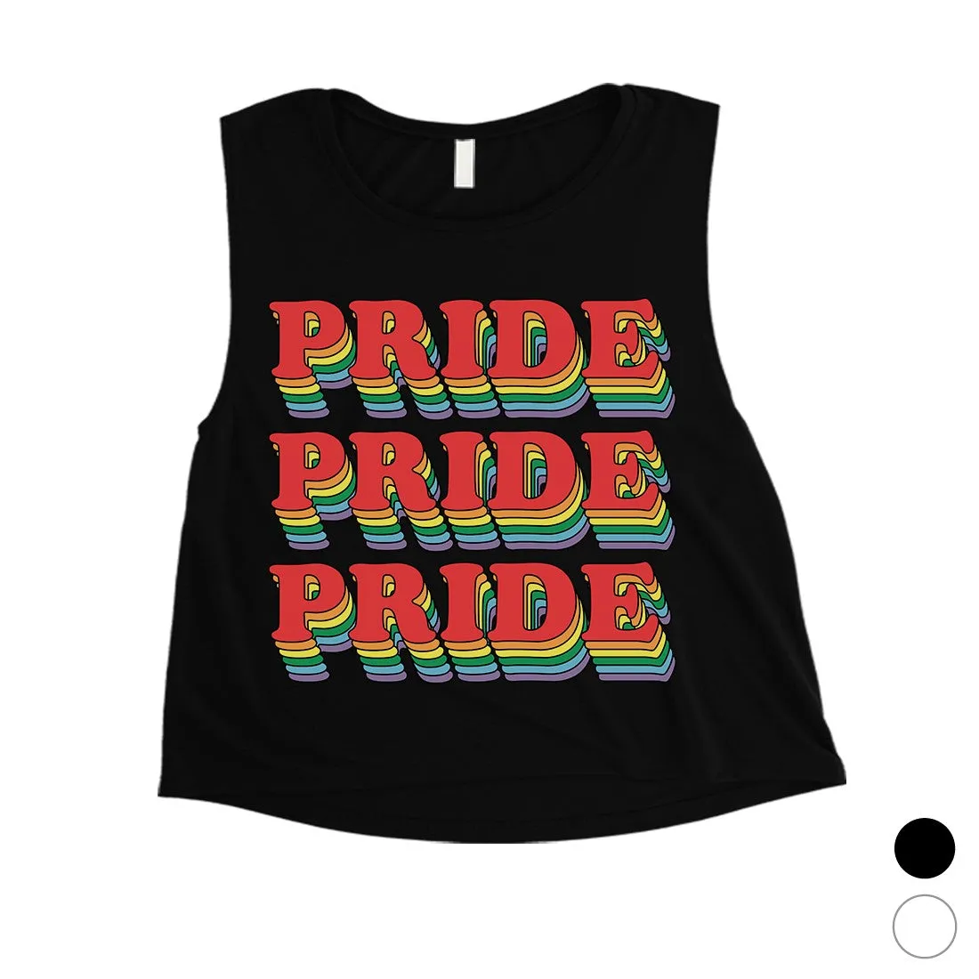 LGBT Pride X3 Rainbow Womens Crop Top