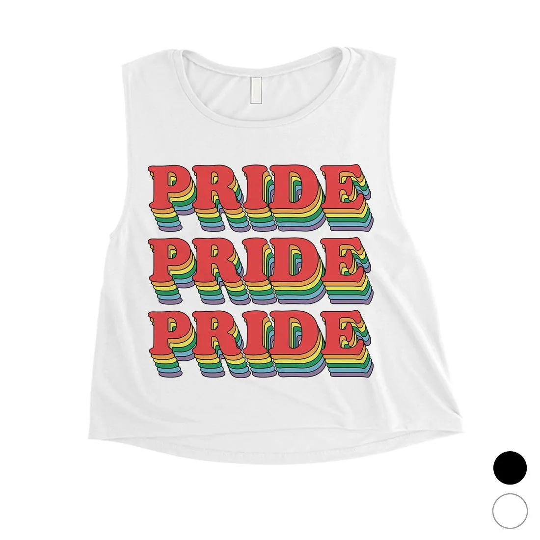 LGBT Pride X3 Rainbow Womens Crop Top