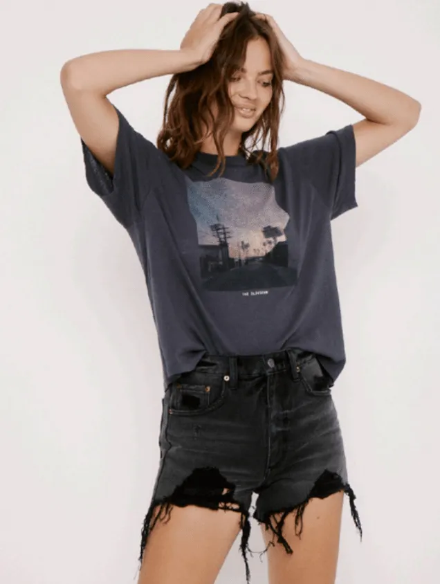 Maeve Night Hour Super High Rise Cut Off Denim Short