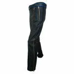 Mens Bondage Pants Black Leather Heavy Duty Jeans Trousers - R2-Bp