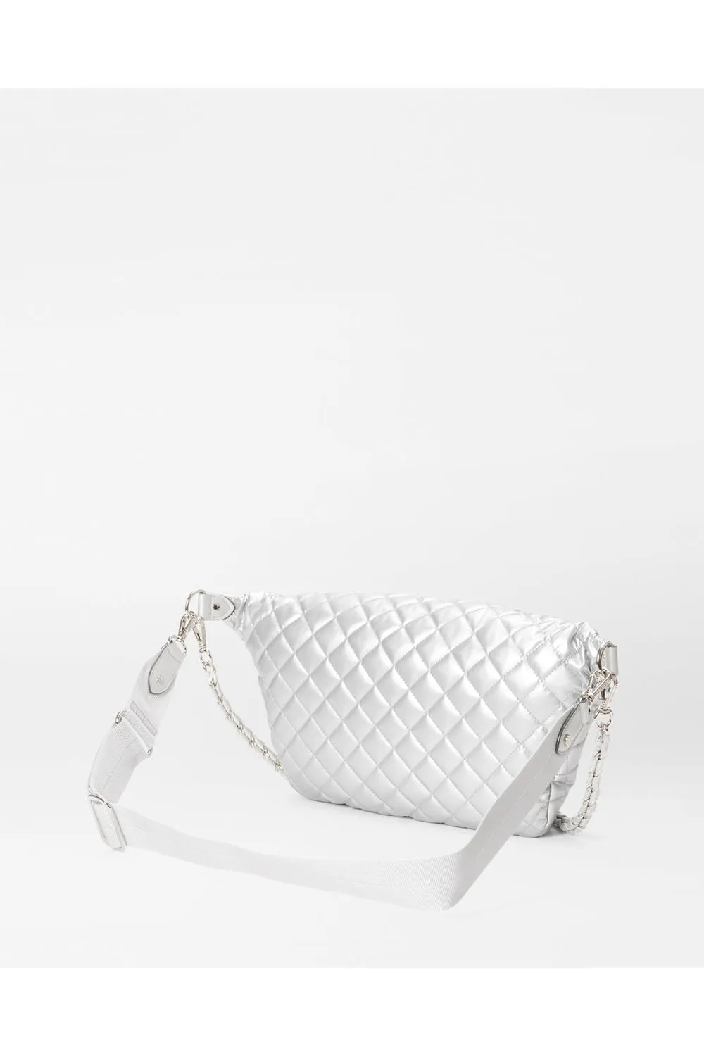 MZ Wallace Crosby Crossbody Sling Bag 1267C2096 | Matte Silver