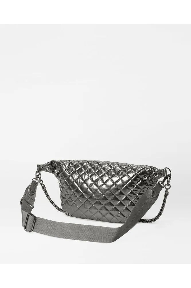 MZ Wallace Crosby Crossbody Sling Bag 1267C2129 | Pewter Metallic