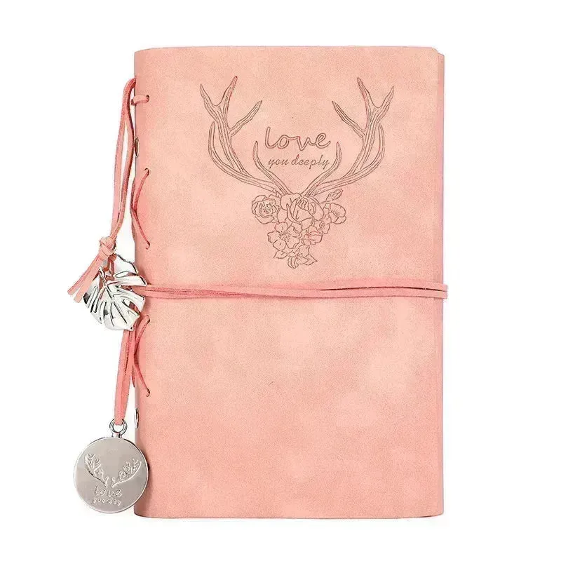 Notebook A6 Leather Loose-leaf Tally Book Note Pad  Memo Note Book