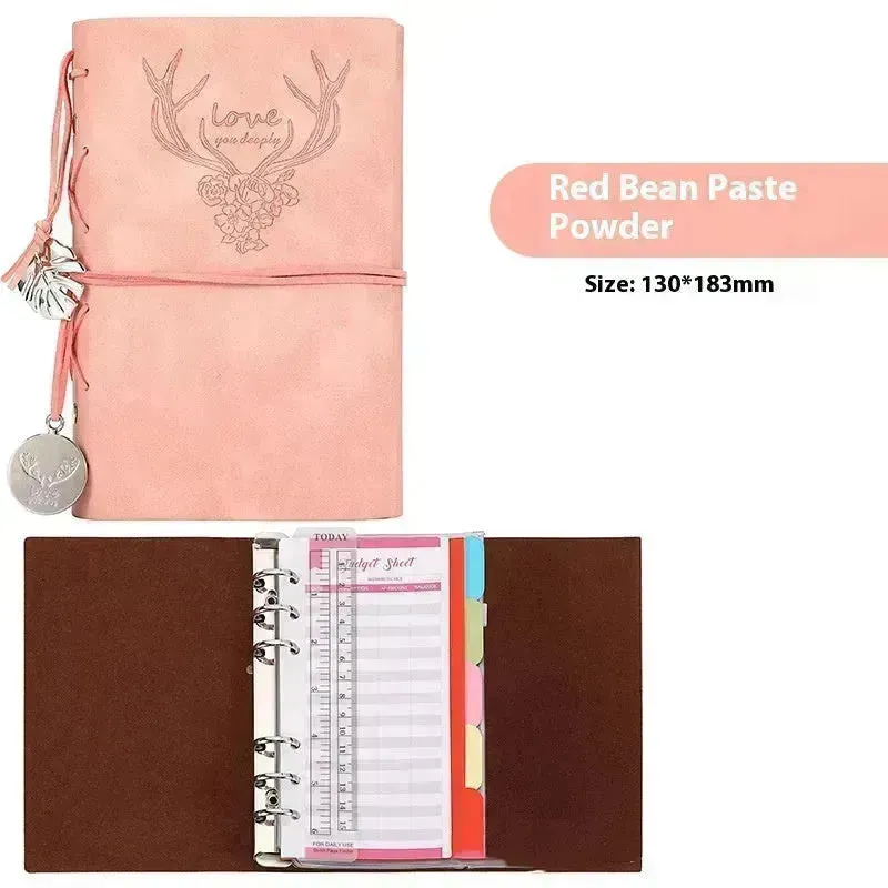 Notebook A6 Leather Loose-leaf Tally Book Note Pad  Memo Note Book