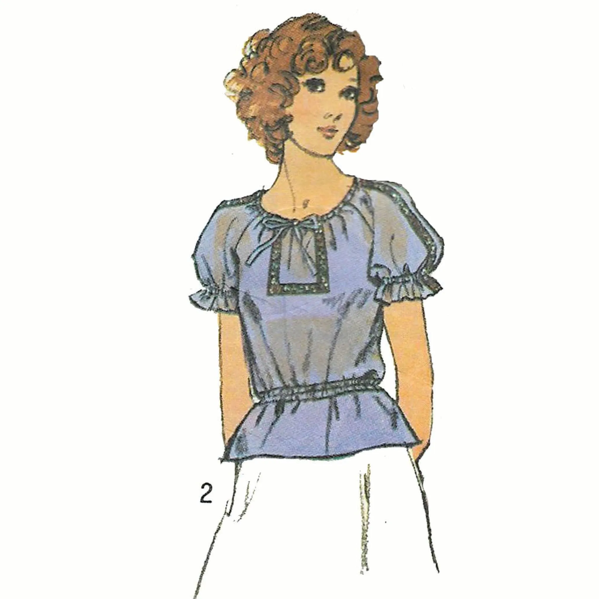 PDF - Vintage 1970s Sewing Pattern – Versatile Peasant Blouses -  Bust 34” (87cm) - Instantly  Print at Home