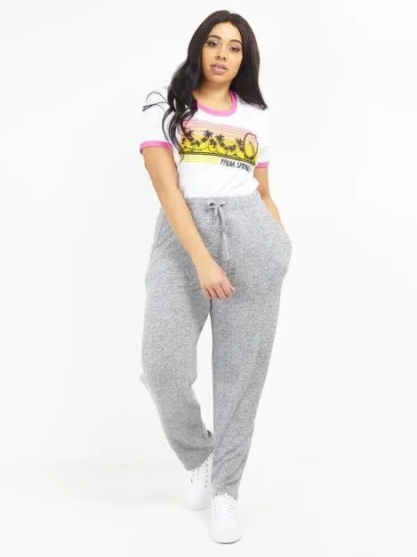 PLUS SIZE SOFT TOUCH DRAWSTRING WAIST JOGGERS