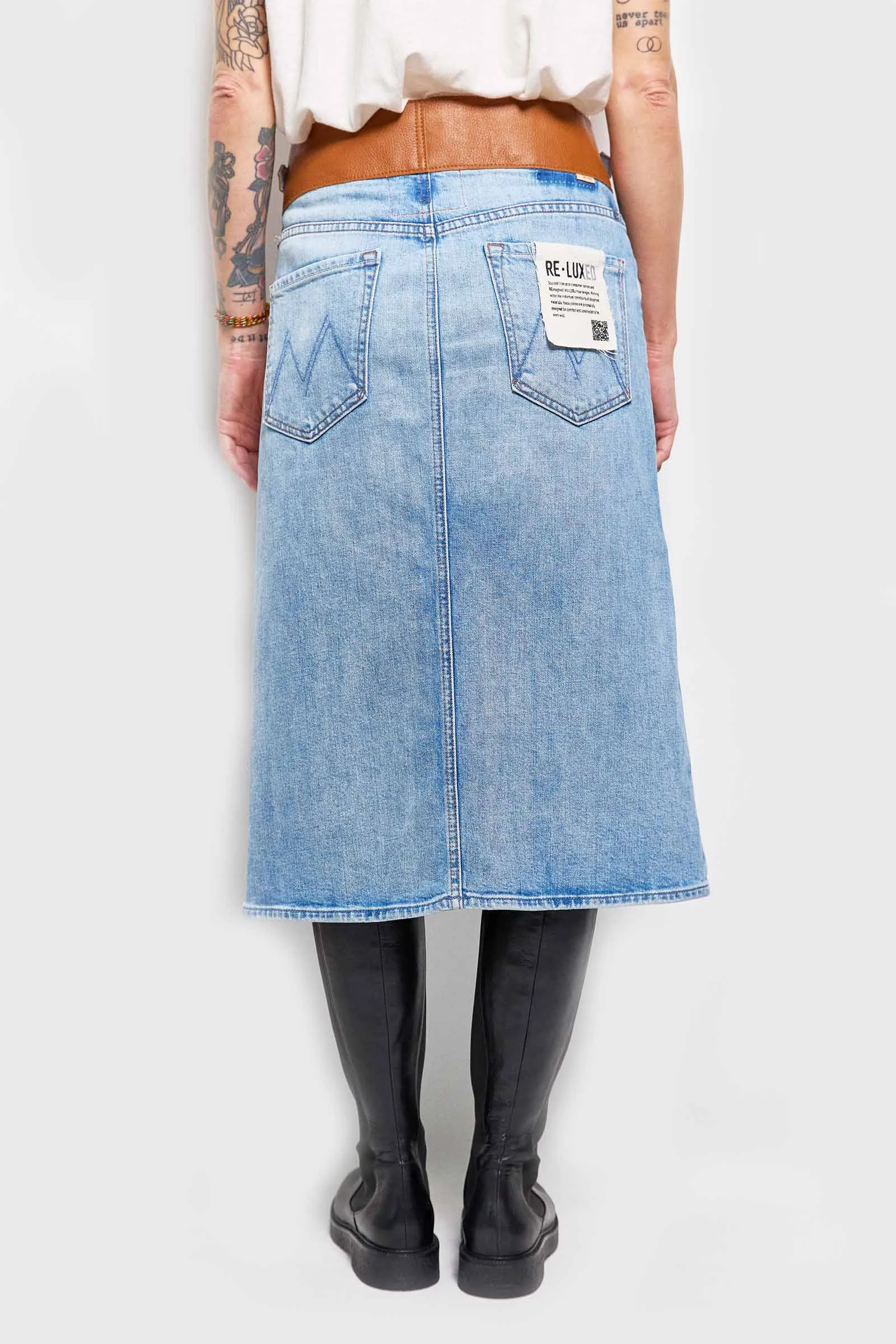 re-imagined: denim skirt