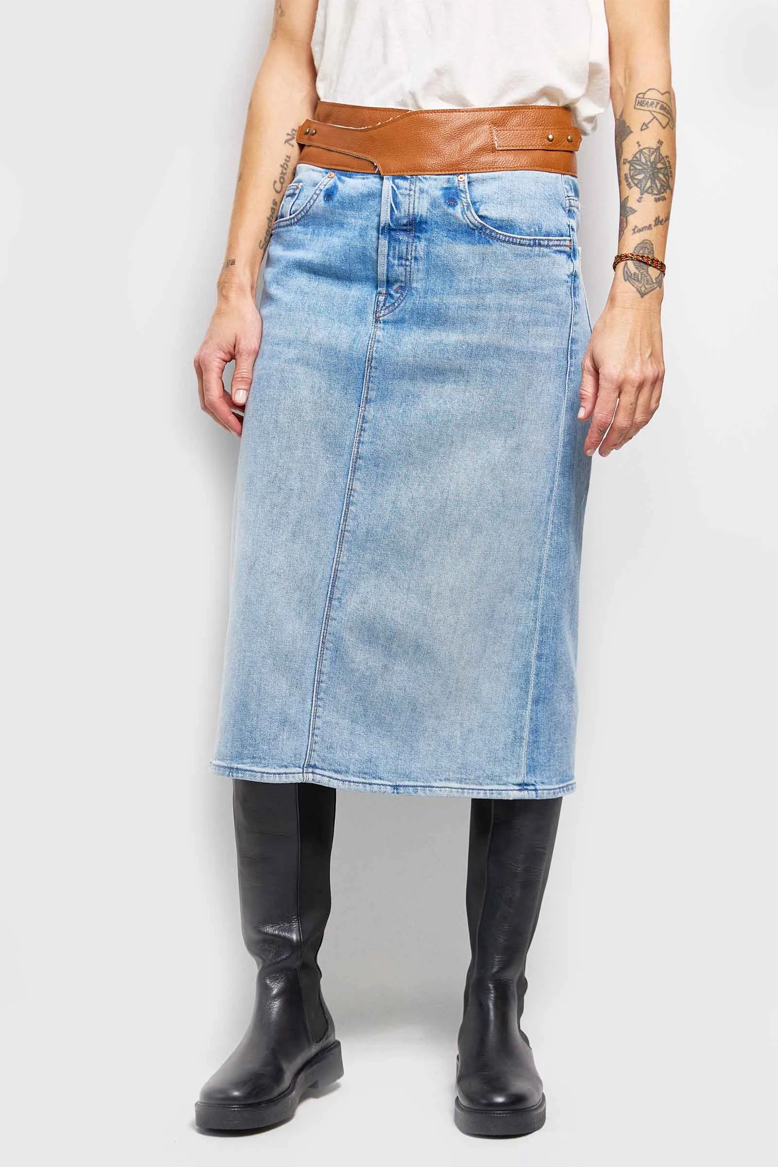 re-imagined: denim skirt