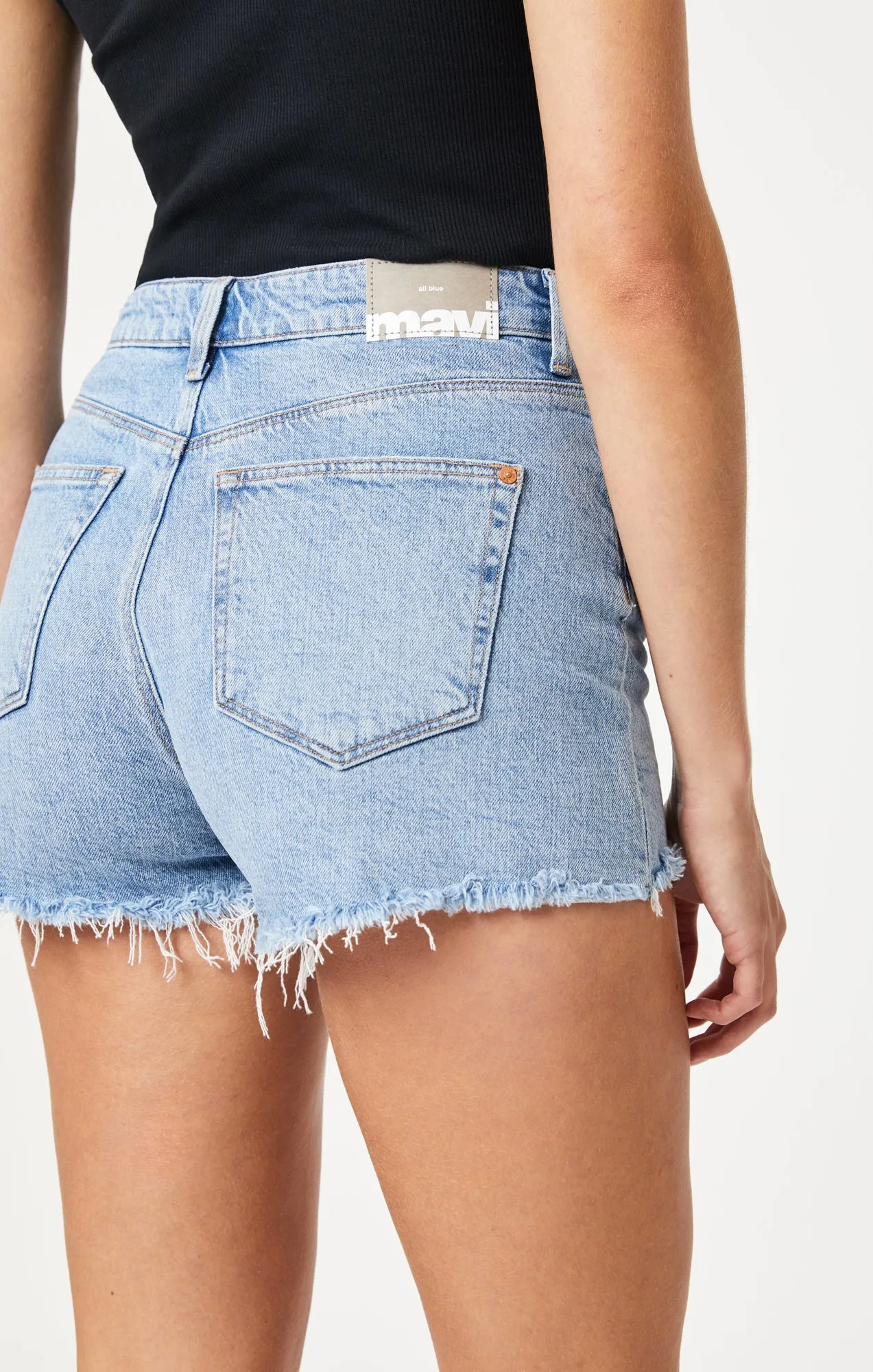 ROSIE BOYFRIEND SHORTS IN BLEACHED RECYCLED BLUE