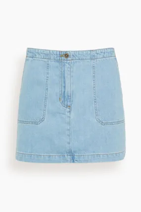 Skylar Denim Skirt in Light Blue