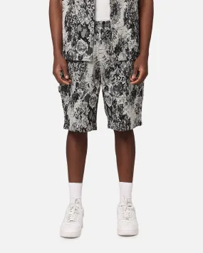 XXIII Denim Jacquard Shorts Black Denim