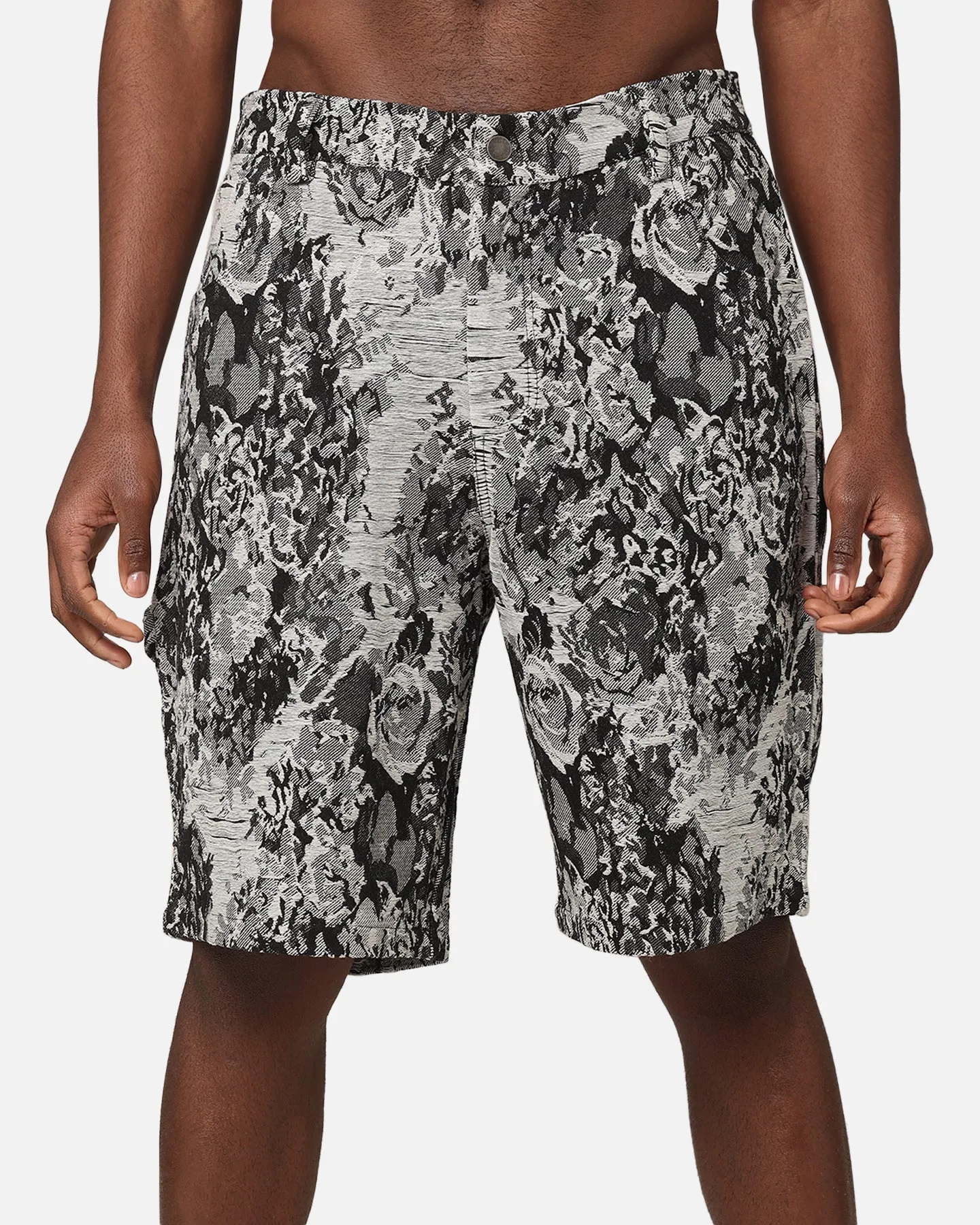 XXIII Denim Jacquard Shorts Black Denim