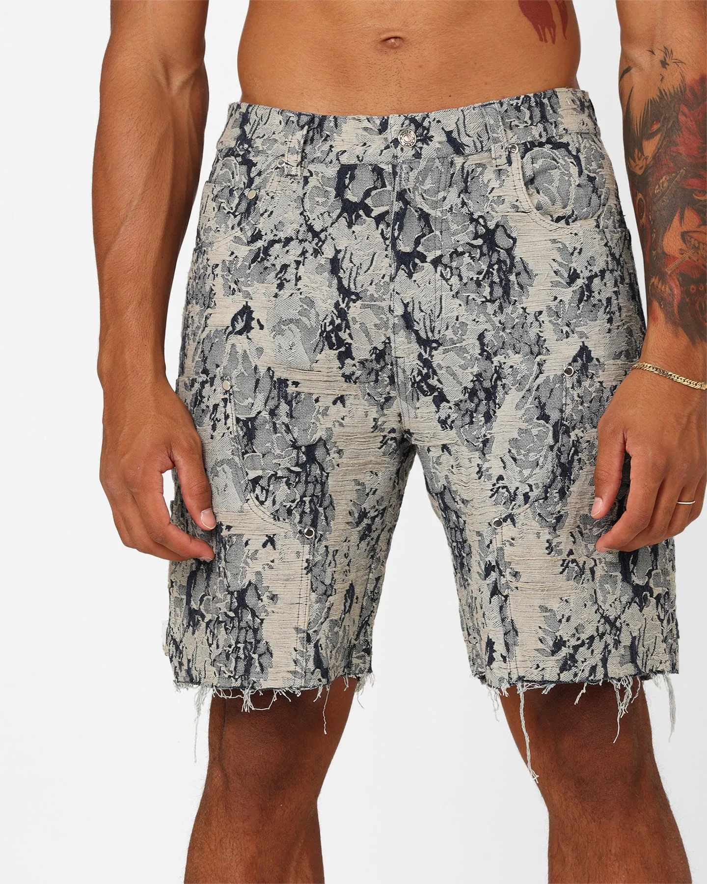 XXIII Rosa Jacquard Shorts Blue