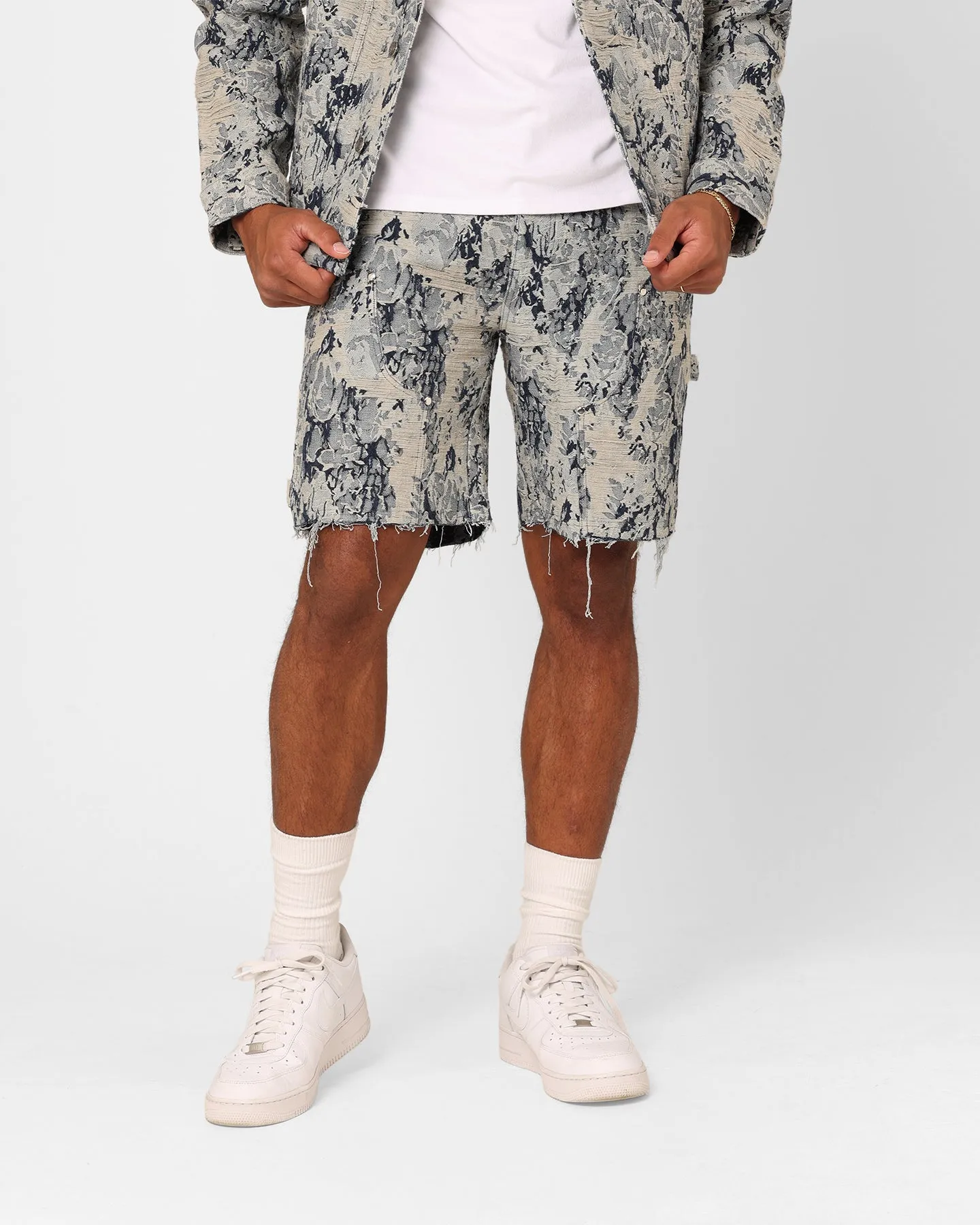 XXIII Rosa Jacquard Shorts Blue