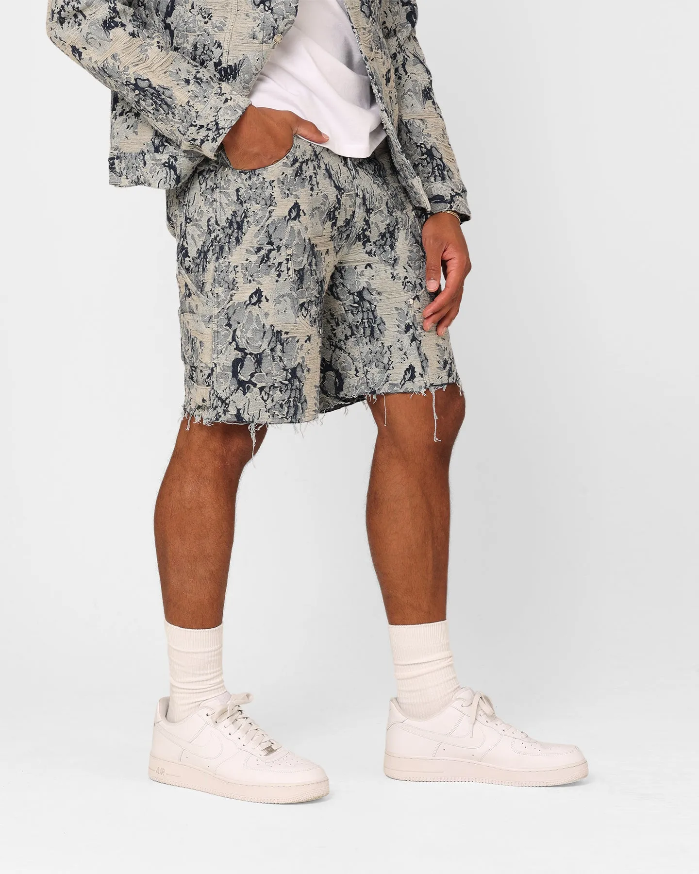 XXIII Rosa Jacquard Shorts Blue